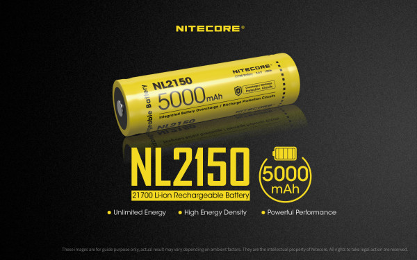 Baterija 21700 NITECORE NL2150 (5000mAh) LI-ION BATTERY 6952506492848