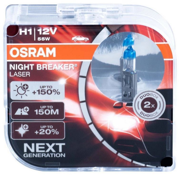 Night Breaker LASER H1 55W 12V 64150NL-HCB  4062172114899