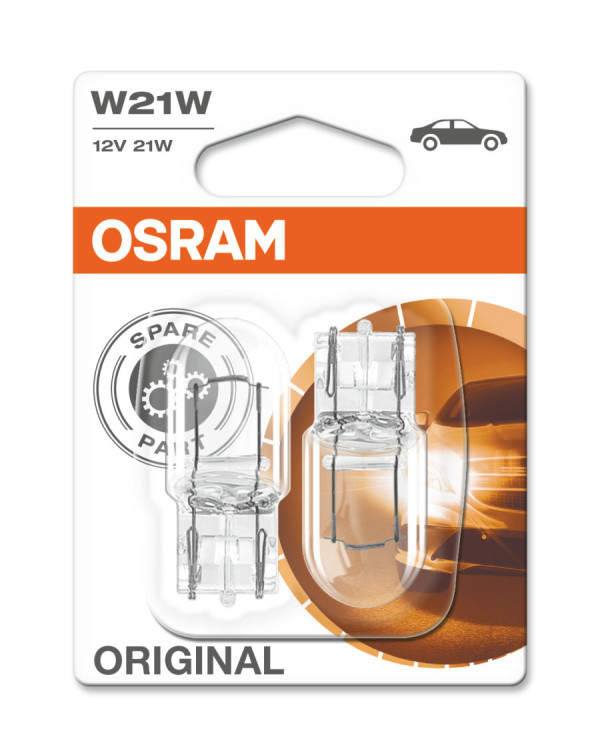 OSRAM ORIGINAL W21W 7505-02B 21W 12V W3X16D BLI2 OSRAM 4052899324565