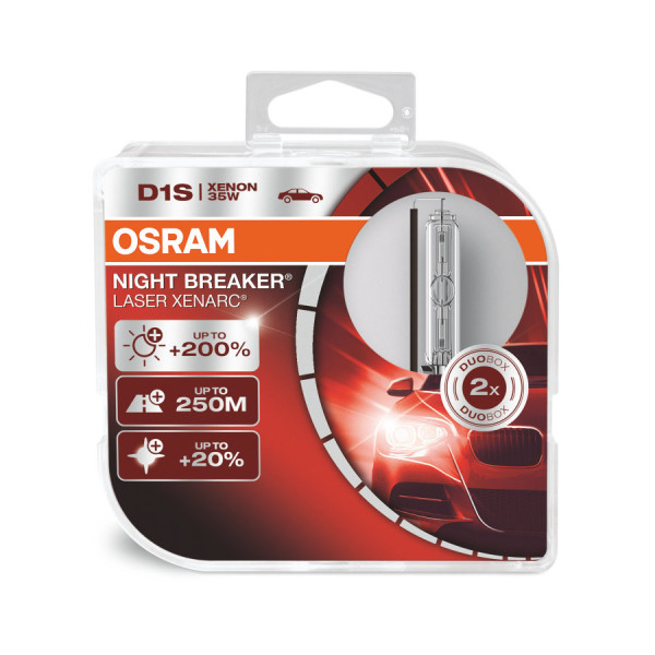 OSRAM Xenarc Night Breaker Laser D1S 66140XNL-HCB 35W PK32D-2 2X2 4052899993013